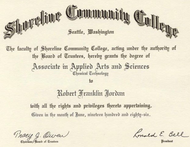 Associate of Applied Arts and Sciences diploma, Chemical Technology
