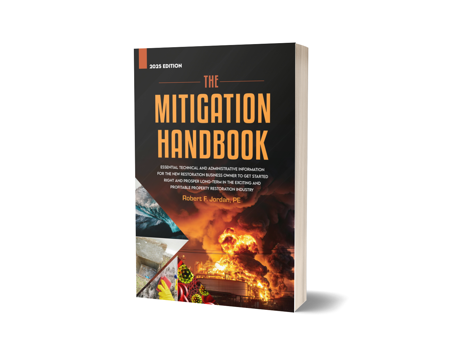 The Mitigation Handbook hardcover, three-quarter view
